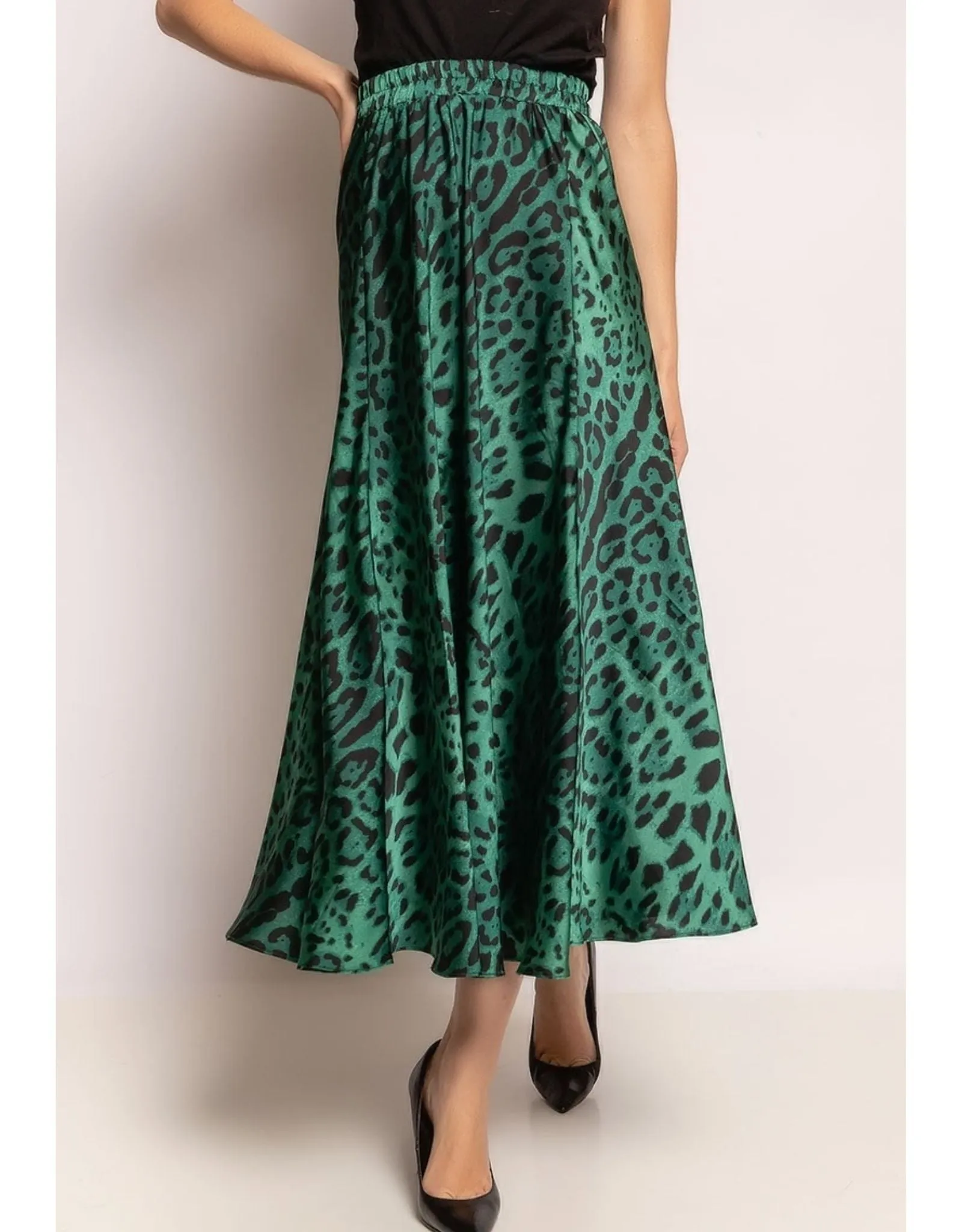 Alexia Leopard Panelled Maxi Skirt - colours available Sizes 8-12