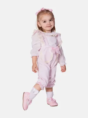 Baby Girl Clara Collection Spanish Jumpsuit - Baby Pink