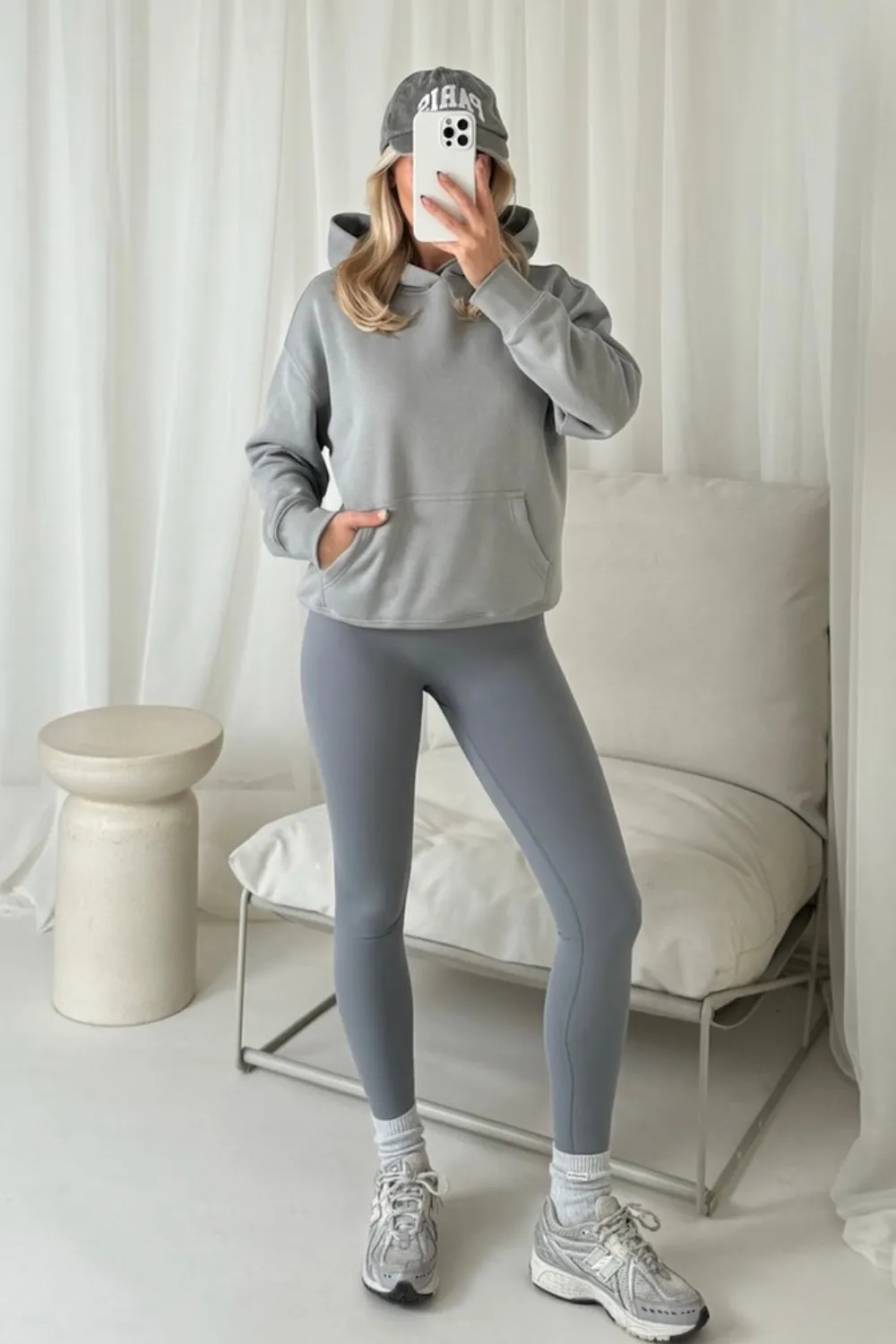 Bella light grey premium hoodie ultimate legging set