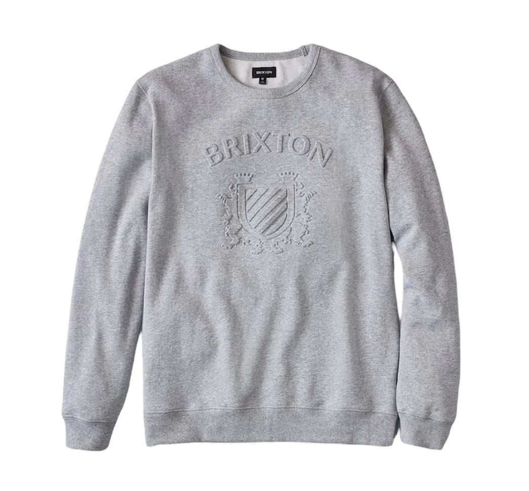 Brixton Lion Crest Crew - Heather grey