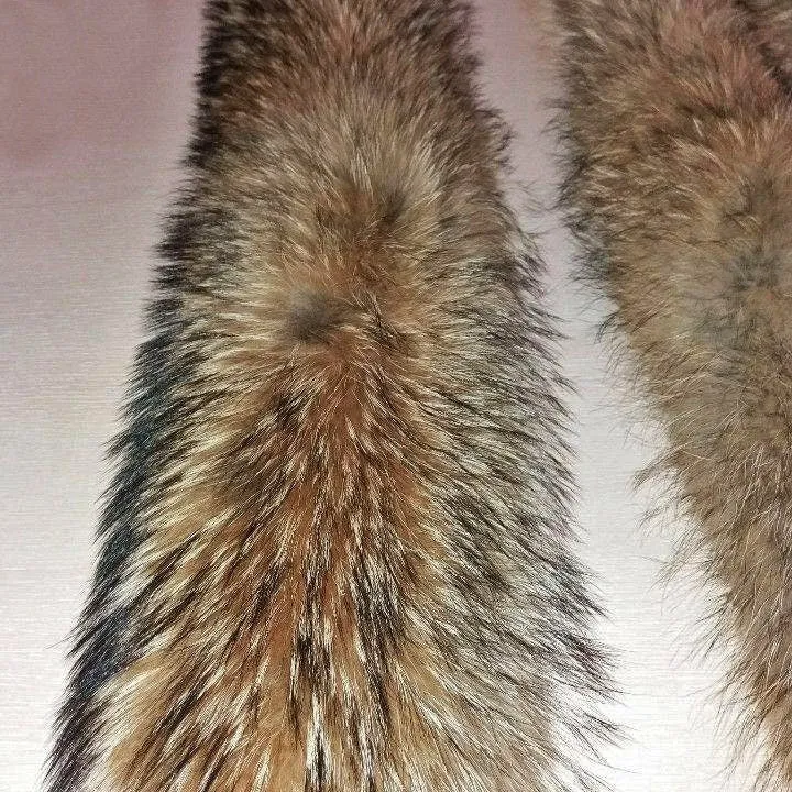 BY ORDER XXL Extra Large Finnish Raccoon Fur Collar, Fur Trim Hoodie, Raccoon Fur Collar, Fur Scarf, Fur Ruff, Raccoon Fur Hood, 70 cm