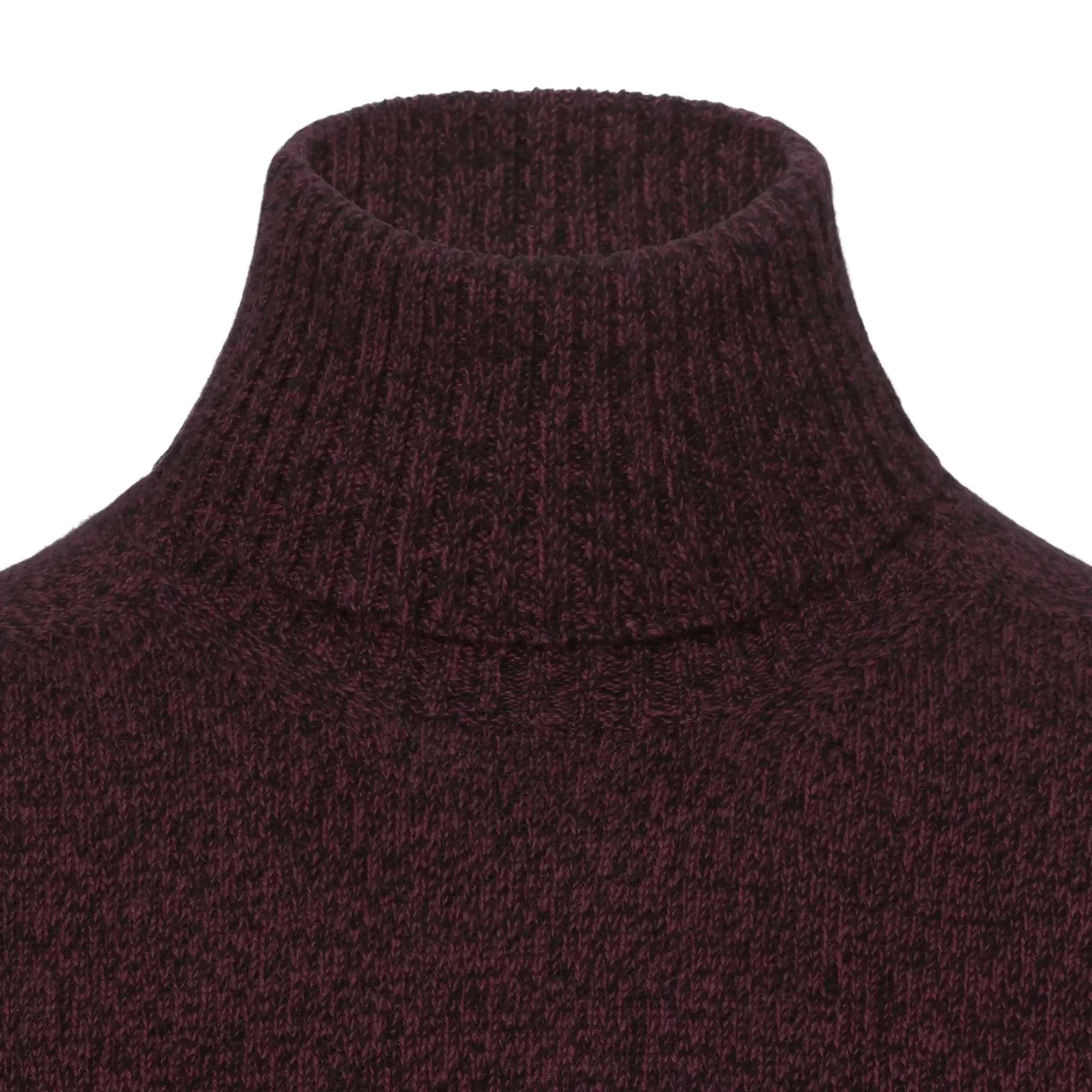 Cashmere Turtleneck Sweater in Purple Melange