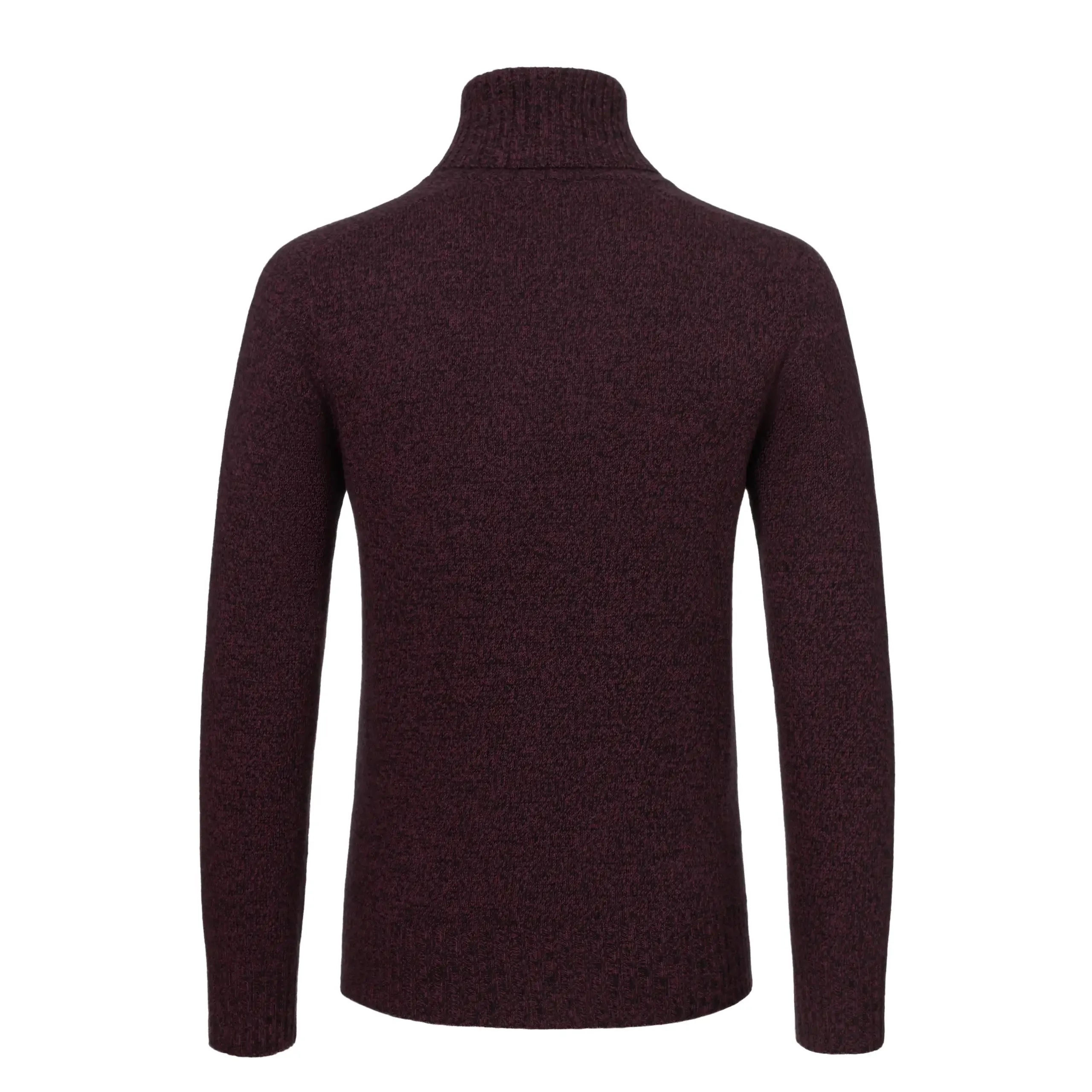 Cashmere Turtleneck Sweater in Purple Melange