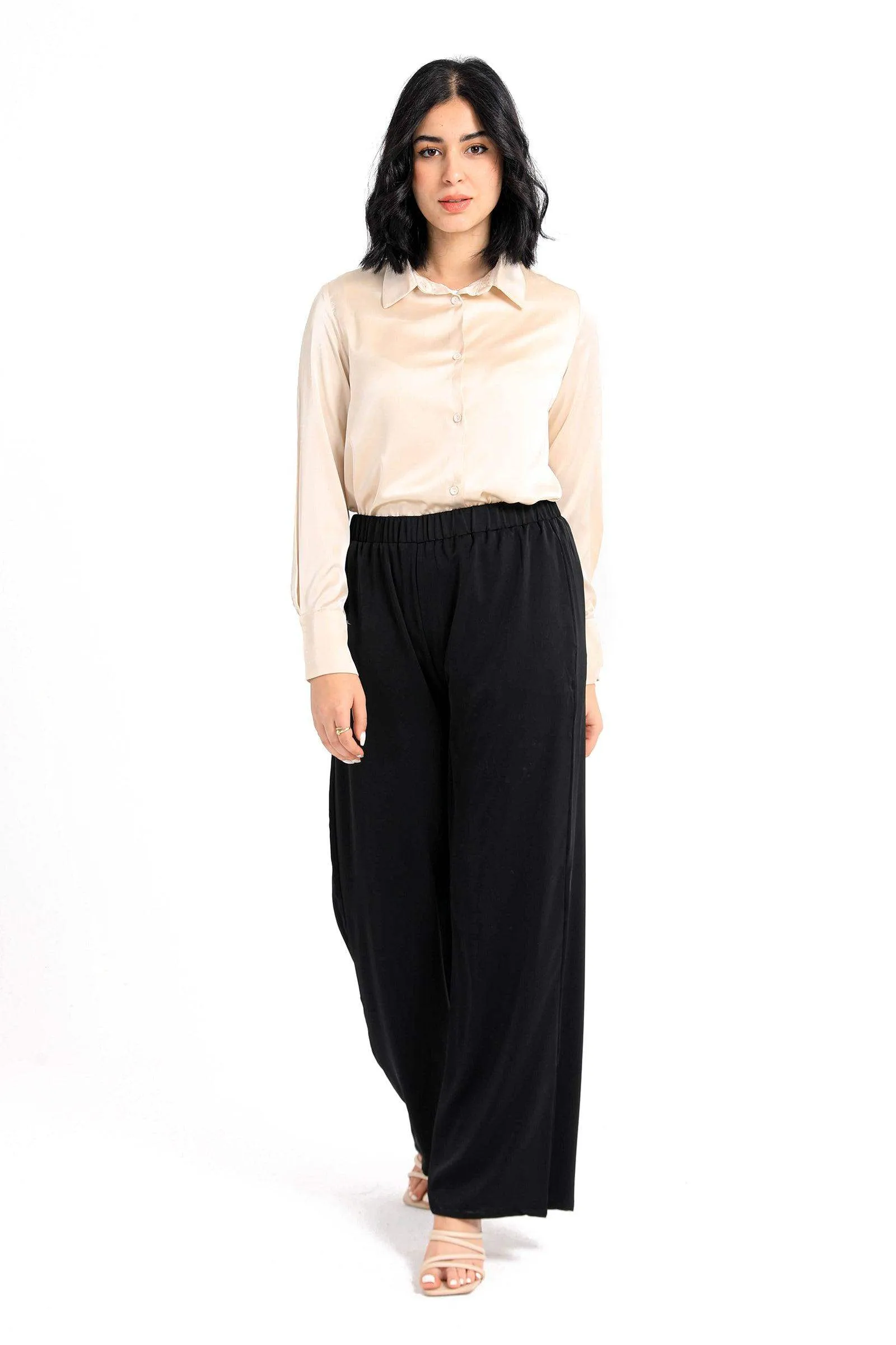 Cotton High Waist Pants