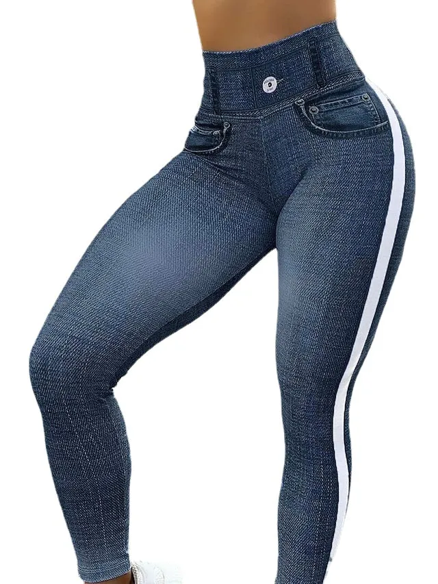 Fashion Casual Women's High-Waist Elasticity Denim Pants