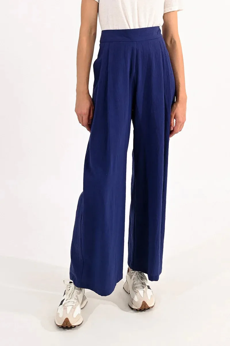 High Waist Pants - Navy