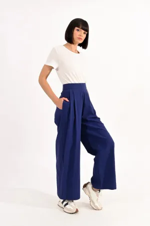 High Waist Pants - Navy