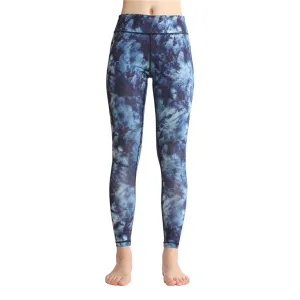 High Waist Printed Yoga Pants With Pocket On Waistband