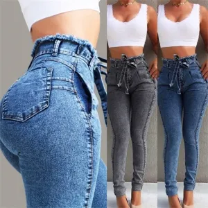 High Waist Stretch Denim