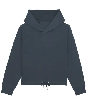 India Ink Grey - Women's Stella Bower cropped hoodie  (STSW132)