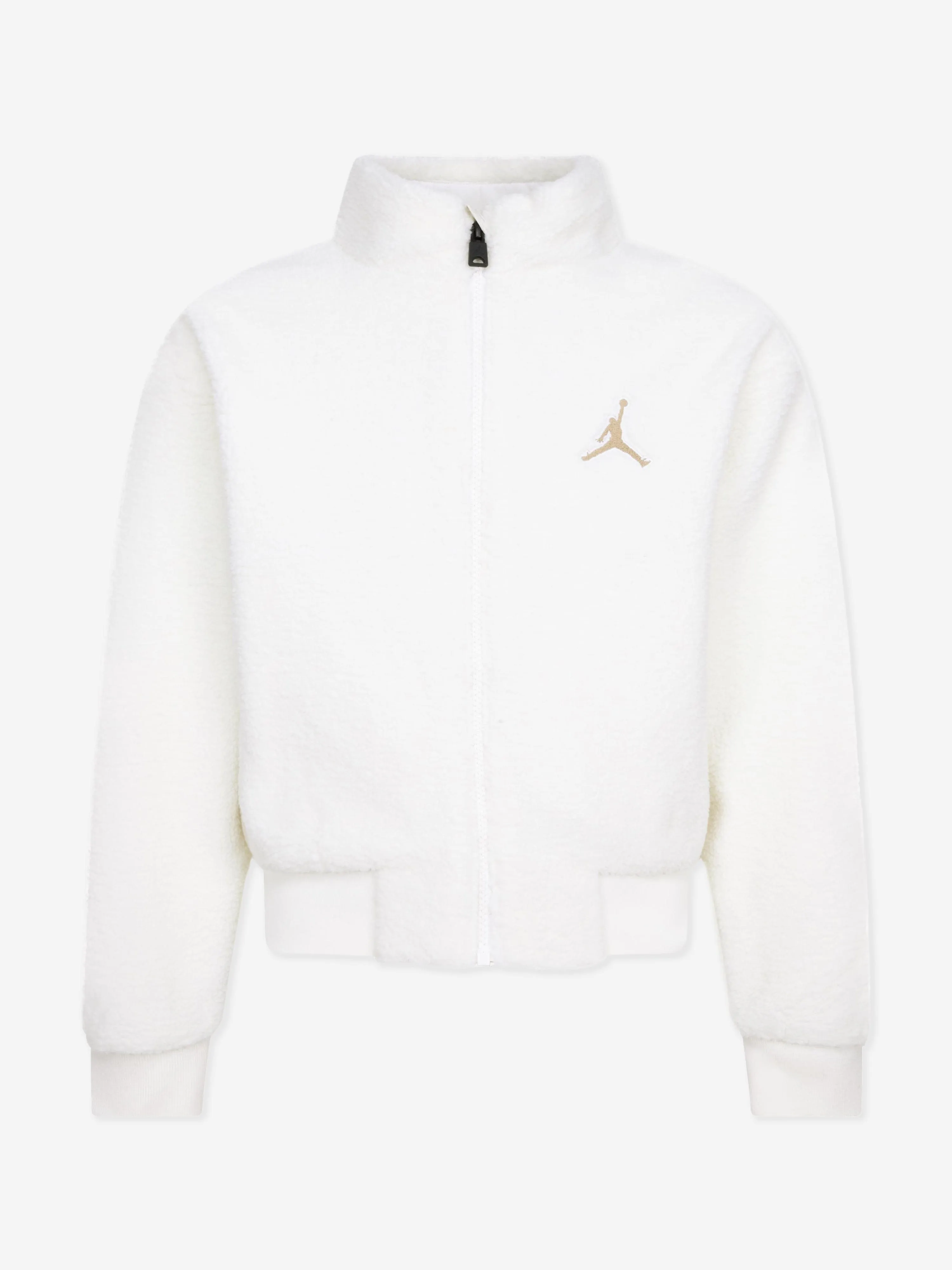 Jordan Girls Jumpman Sherpa Jacket in Ivory