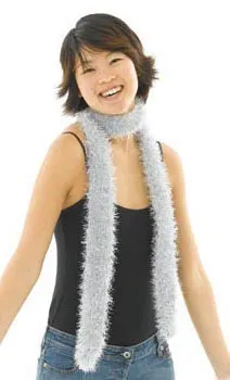 Knit Silver Tinsel Scarf Pattern (Knit)