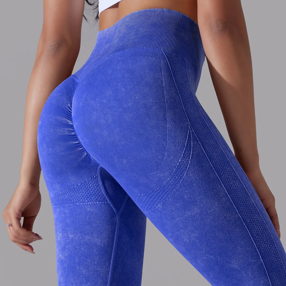 Knitted Seamless Yoga Pants Running Sports Fitness High Waist Butt Lifting Leggings Womens Clothing