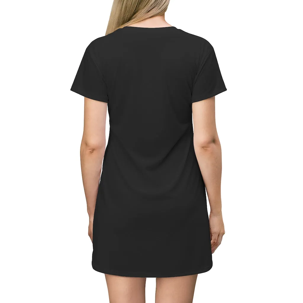 Lighender All Over Print T-Shirt Dress