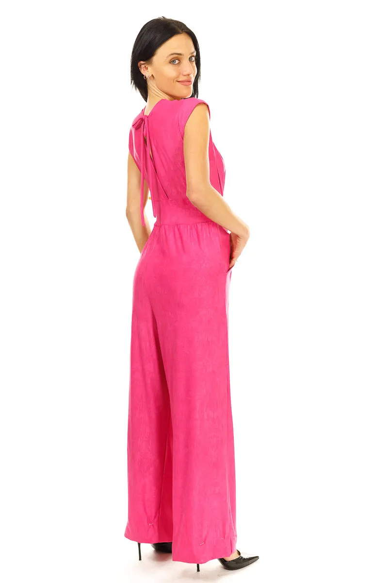 Magenta Veronica Lake Jumpsuit