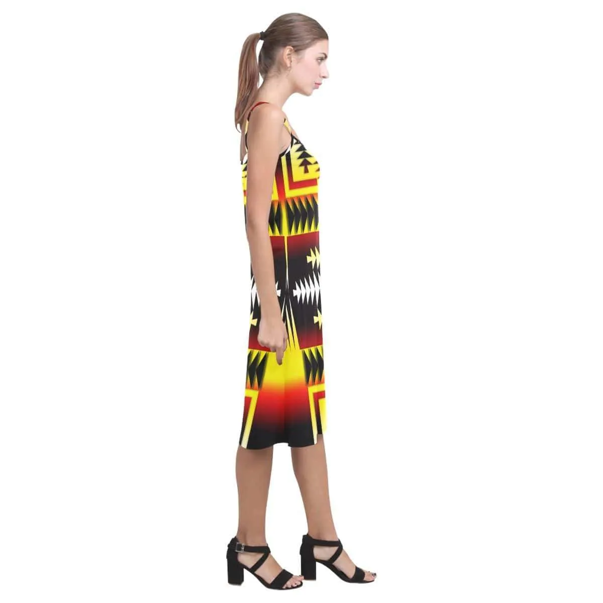 Medicine Wheel Strips Basketball Alcestis Slip Dress