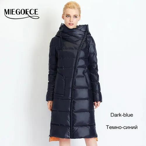 Miegofce 2022 Fashionable Coat Jacket Women's Hooded Warm Parkas Bio