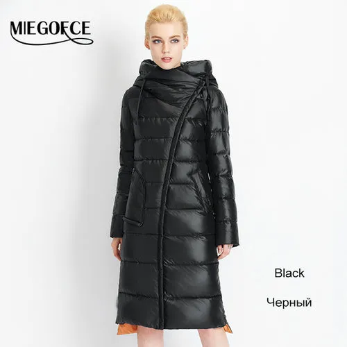 Miegofce 2022 Fashionable Coat Jacket Women's Hooded Warm Parkas Bio