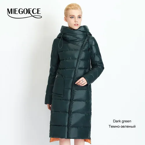 Miegofce 2022 Fashionable Coat Jacket Women's Hooded Warm Parkas Bio