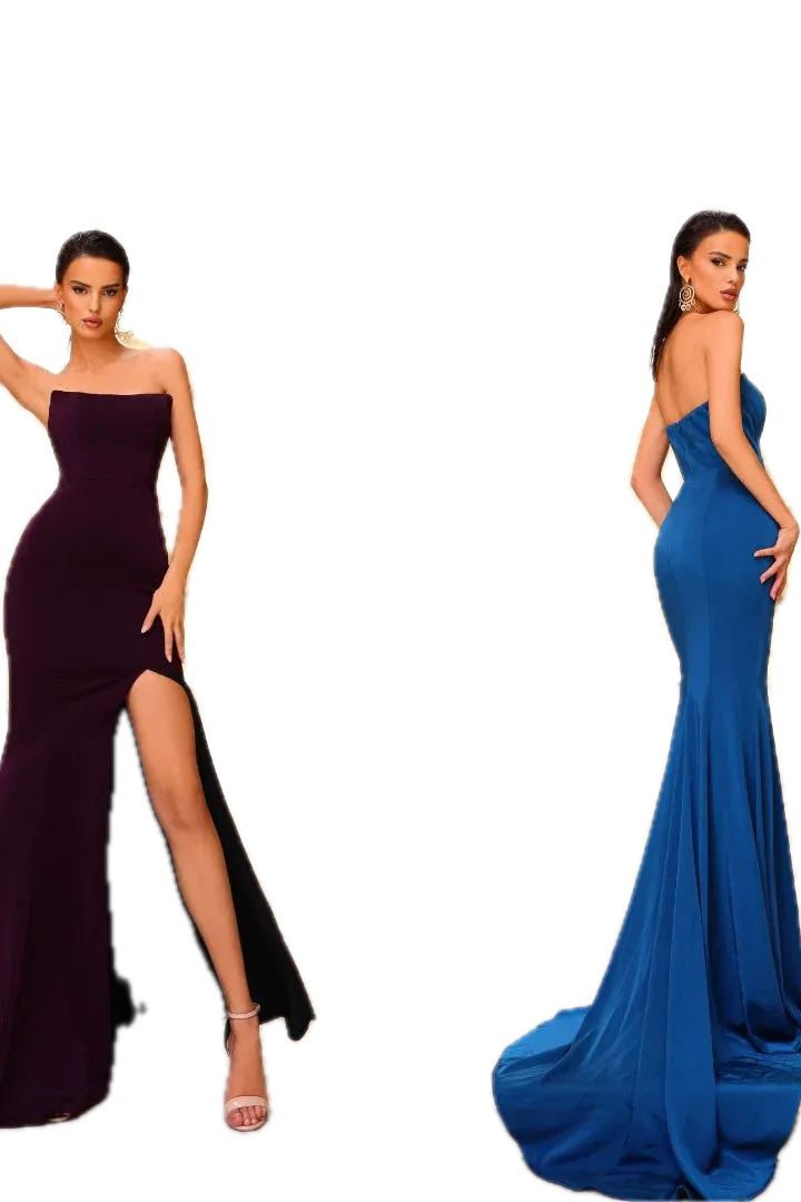 Nicoletta Teal NC1063 Gown – Elegant Fitted Evening Dress with Thigh-High Spli