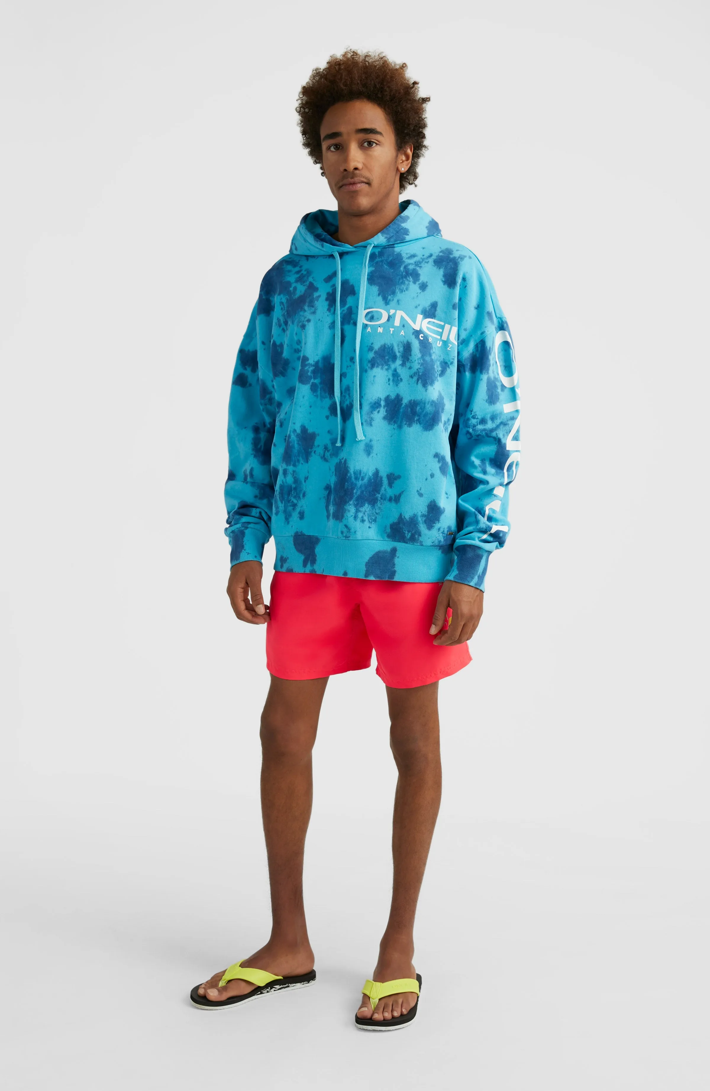 Oakes Hoodie | Bright Blue Tie Dye