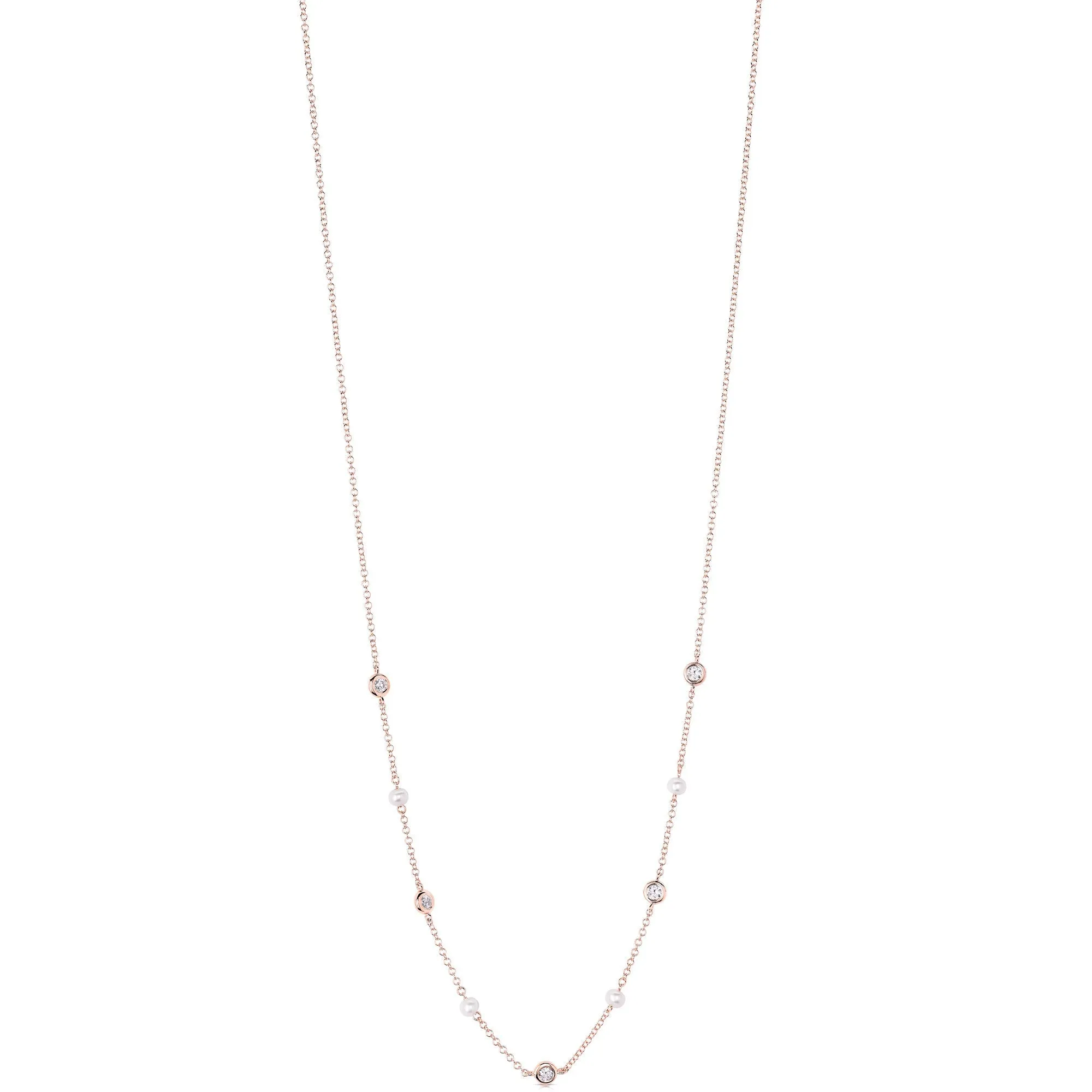 Pearl And Diamond Layering Necklace