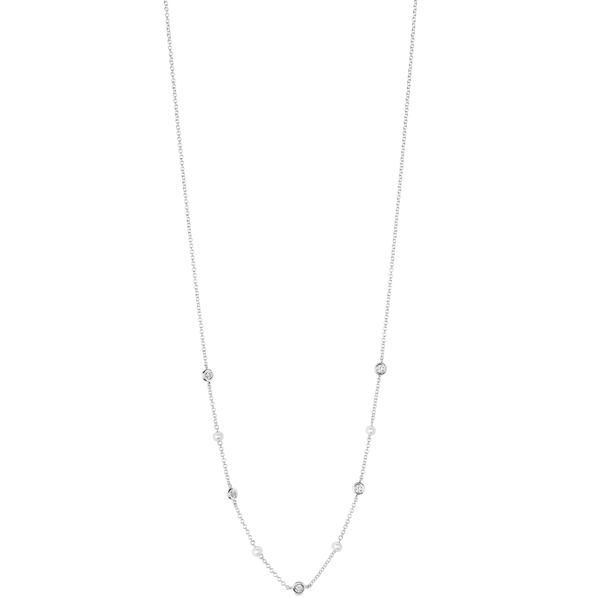 Pearl And Diamond Layering Necklace