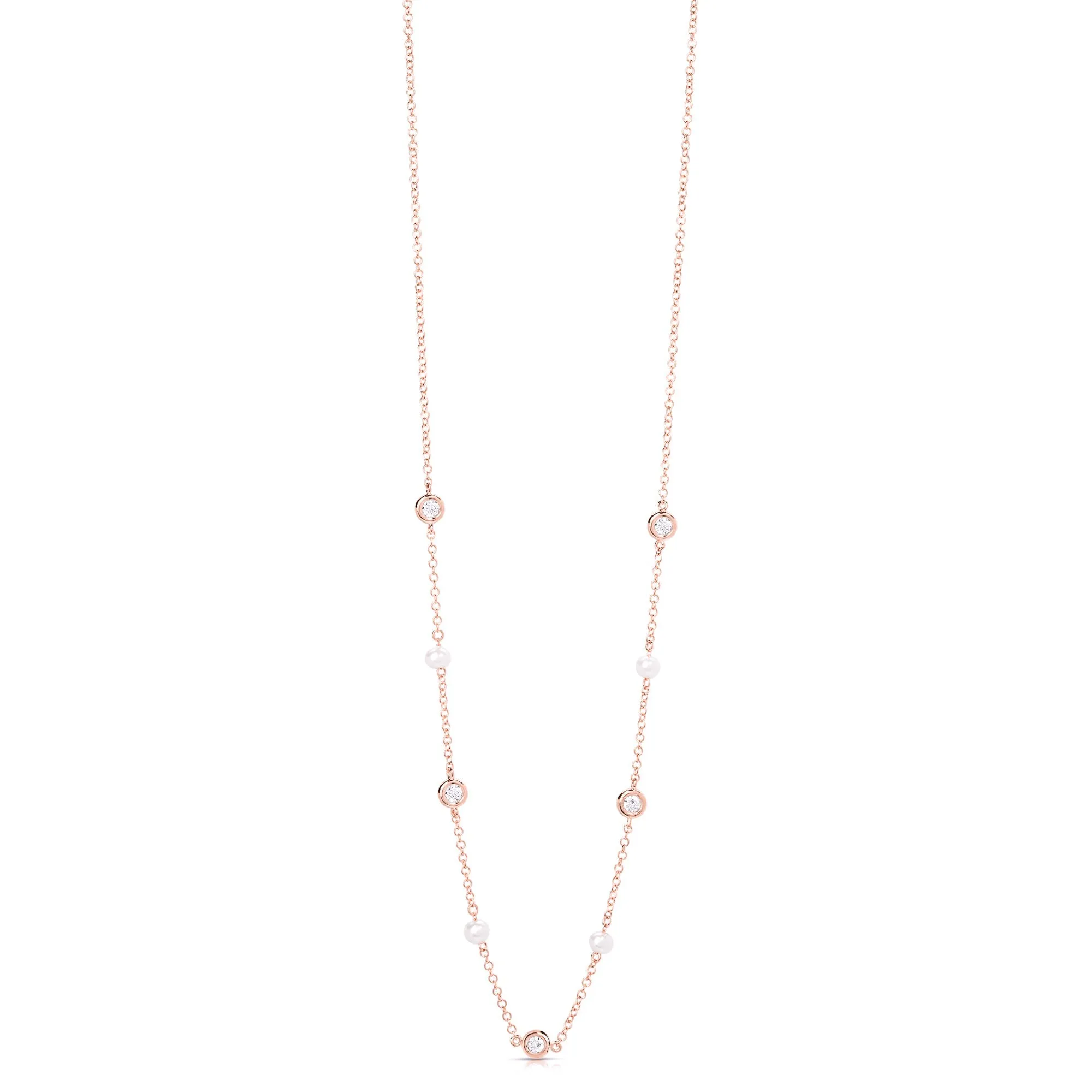 Pearl And Diamond Layering Necklace