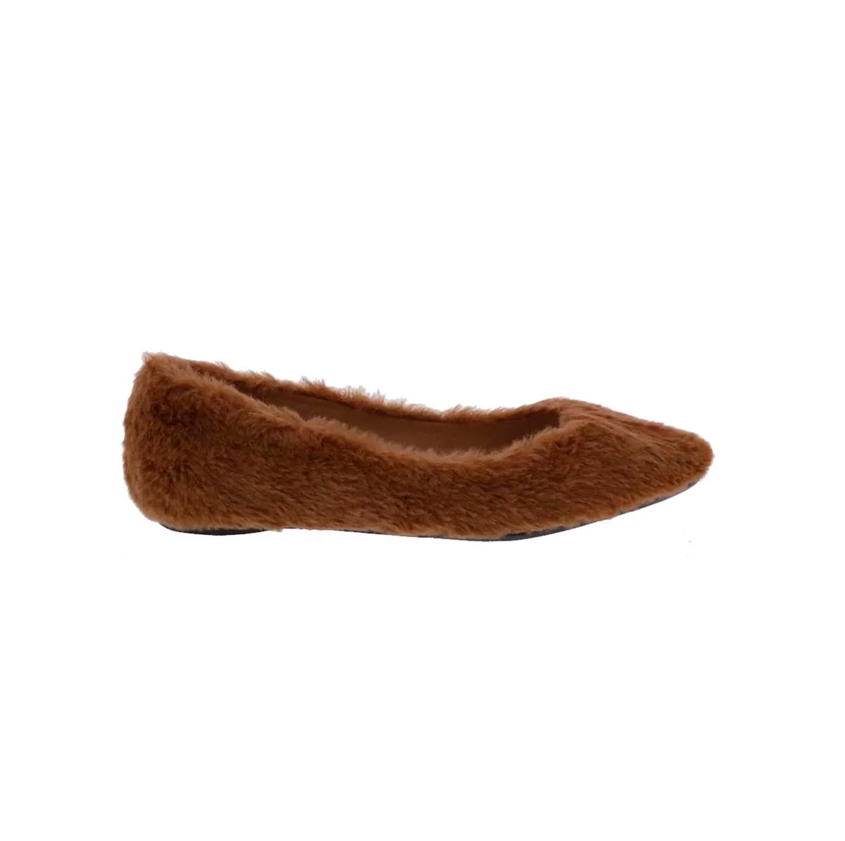 Penny Loves Kenny Aaron F Women Flat Slip-on In Tan Faux Fur