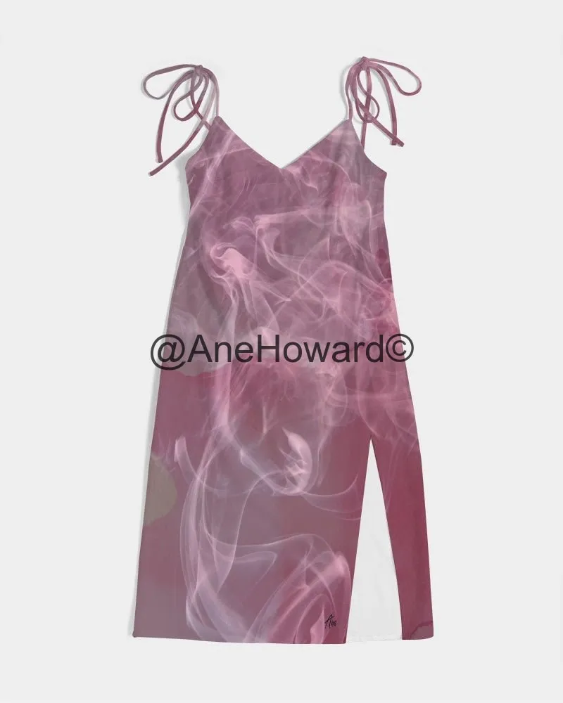 Pink Smoke Women's Tie Strap Split Dress