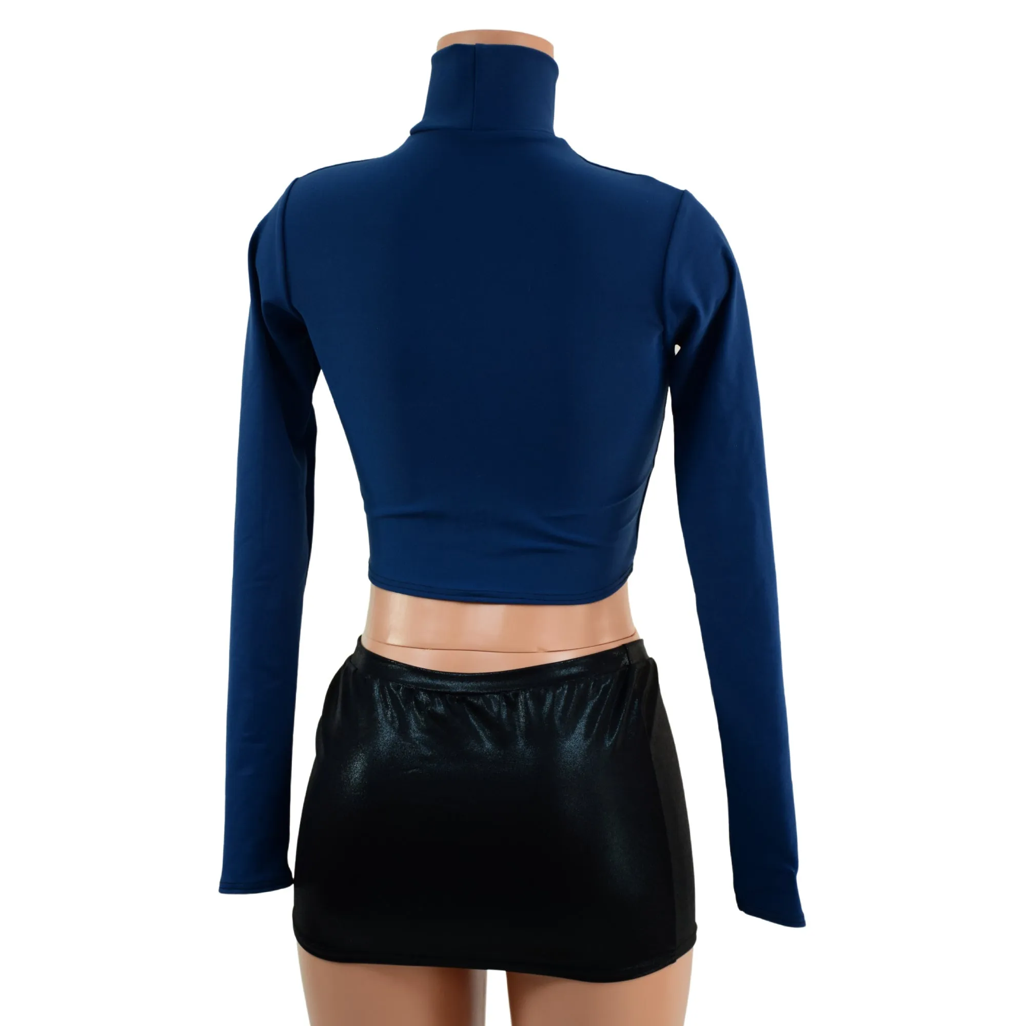 Poseidon Zen Long Sleeve Turtleneck Crop Top