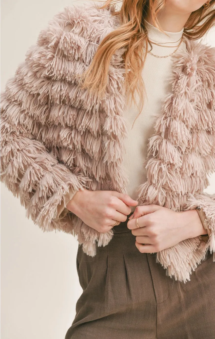 PRISM FRINGE SHERPA JACKET