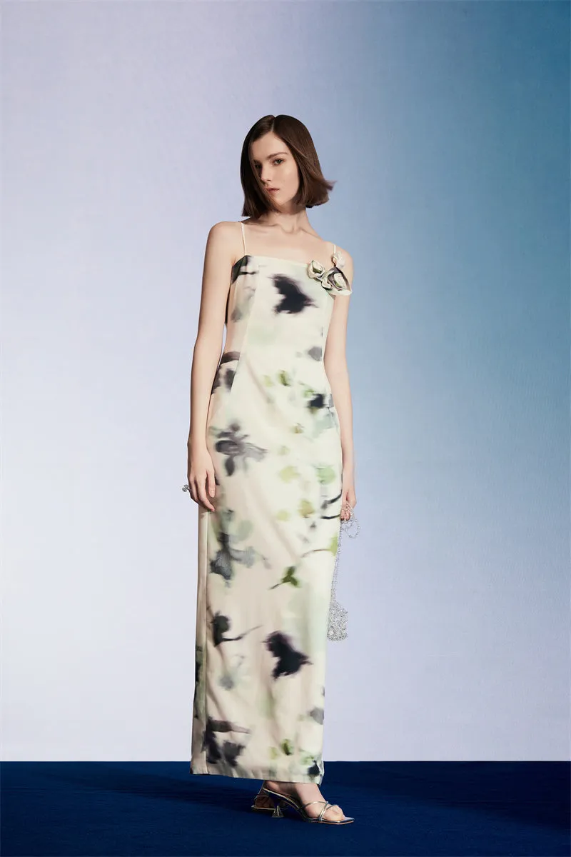 PURITY  floral print slip resort dress- Belize