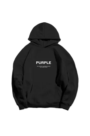 Purple Brand French Terry Pullover Hoodie - DANDELION BLACK