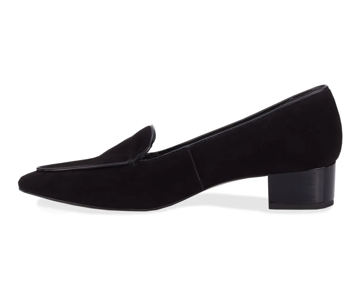 Ros Hommerson Honey Women's Slip-on Shoes In Black Suede/pat