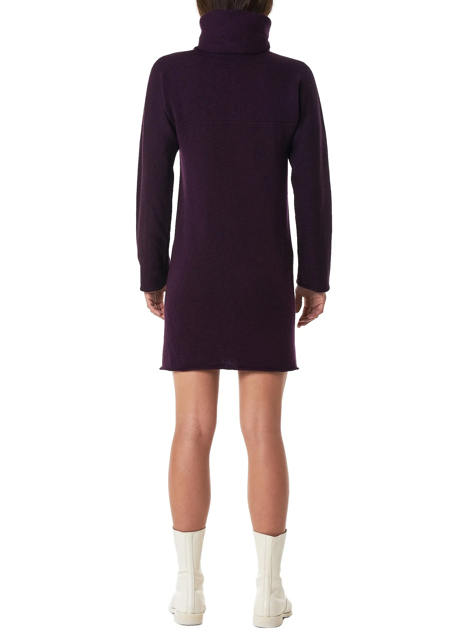 Single Cut Turtleneck Dress (NTW221DNL-FMW1-WINE)