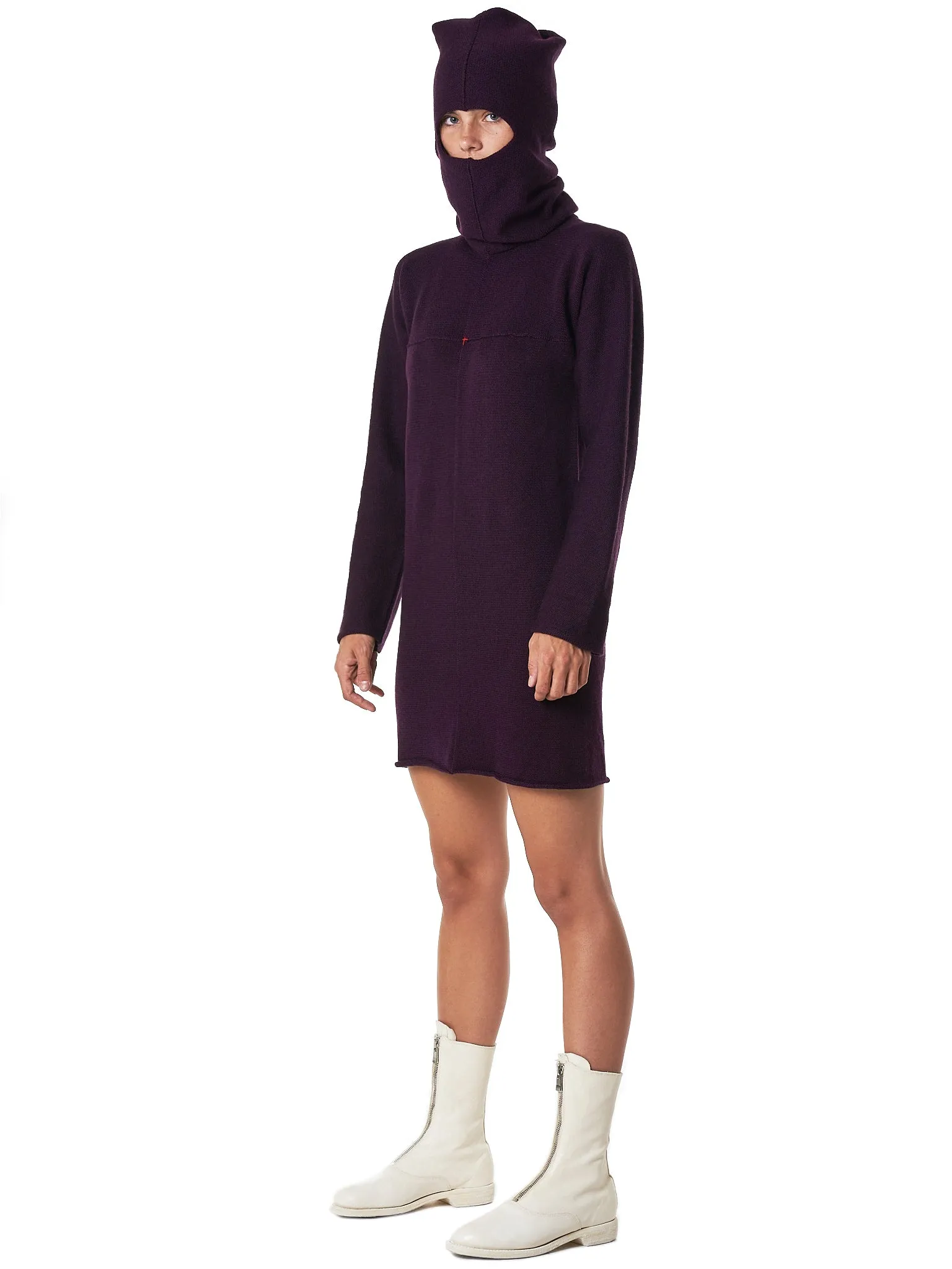 Single Cut Turtleneck Dress (NTW221DNL-FMW1-WINE)