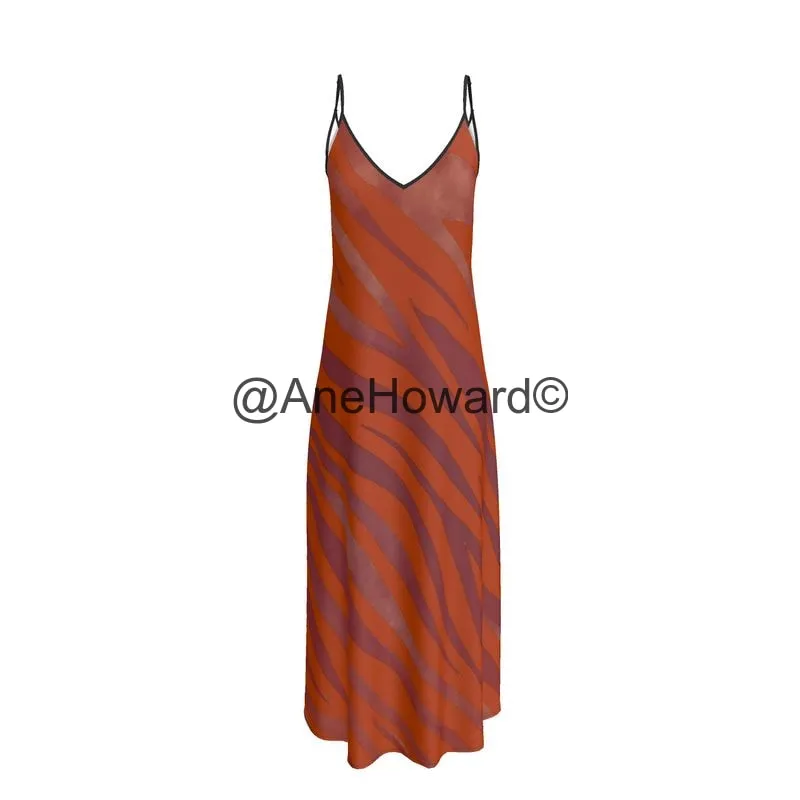 Slip Dress Red Zebra