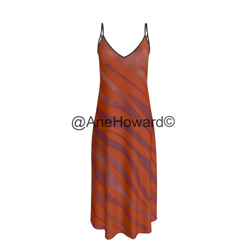 Slip Dress Red Zebra