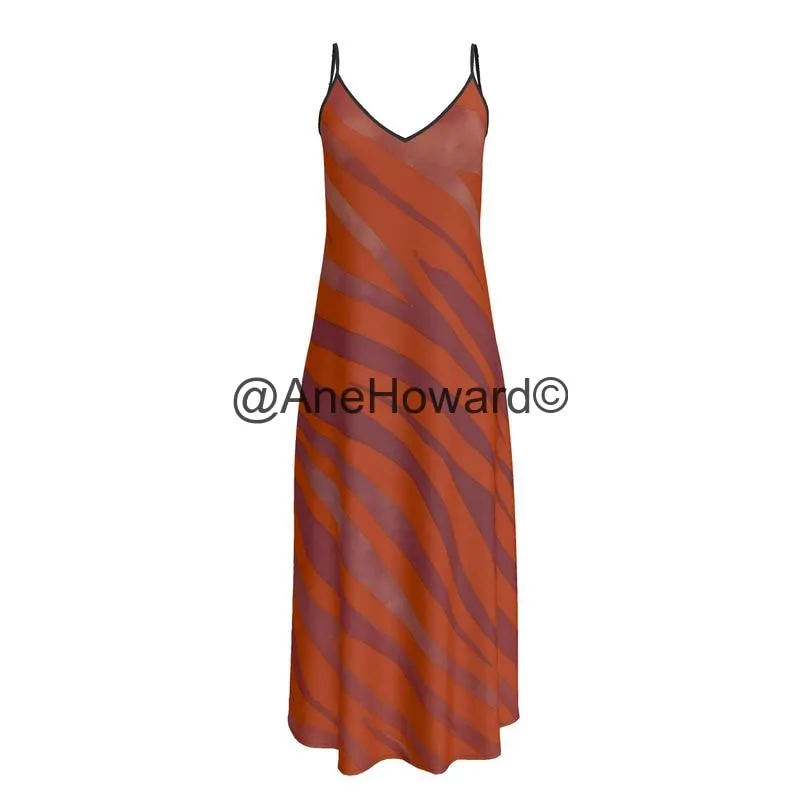 Slip Dress Red Zebra