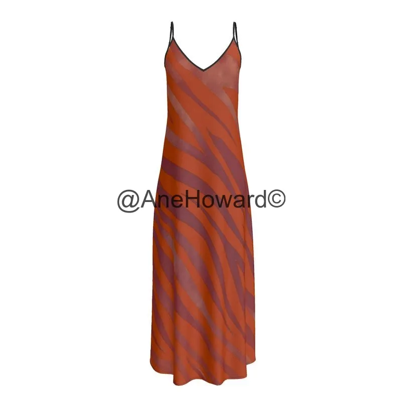 Slip Dress Red Zebra