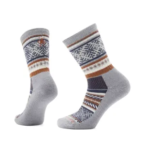 Smartwool Women's  Everyday Fair Isle Sweater Crew Socks in Light Gray