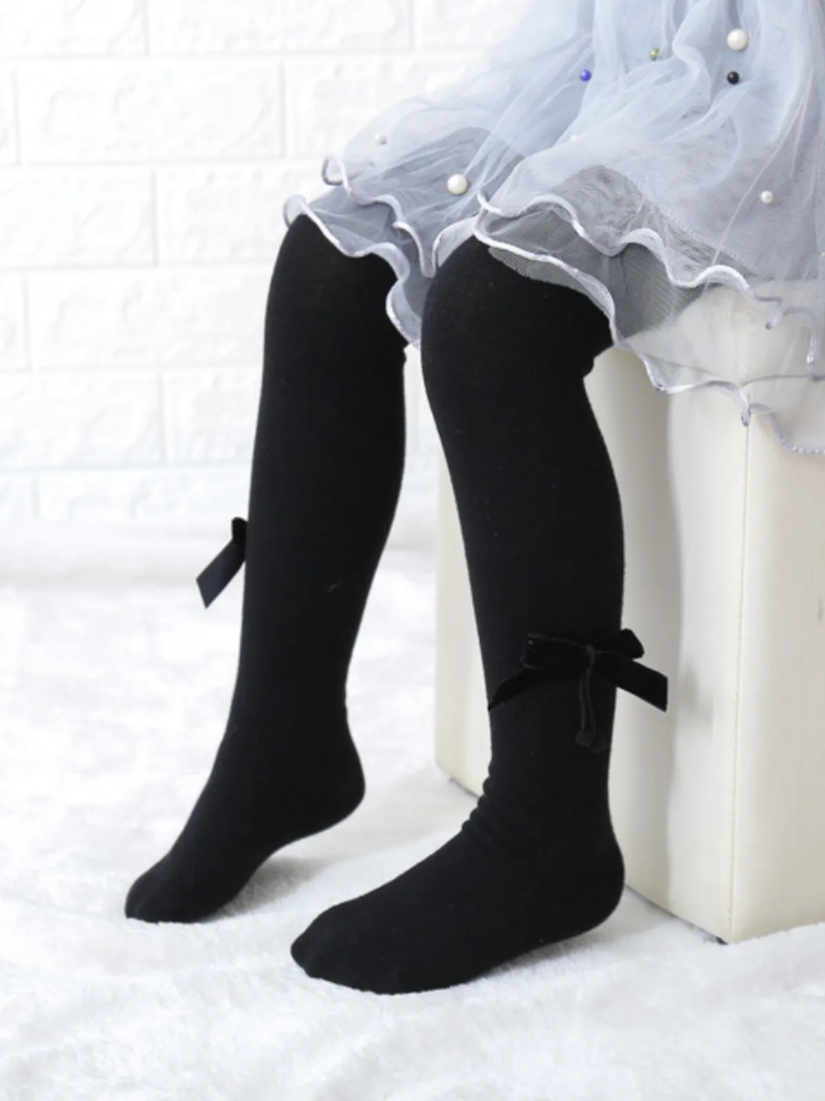 Sophisticated Darling Bowknot Girls Tights