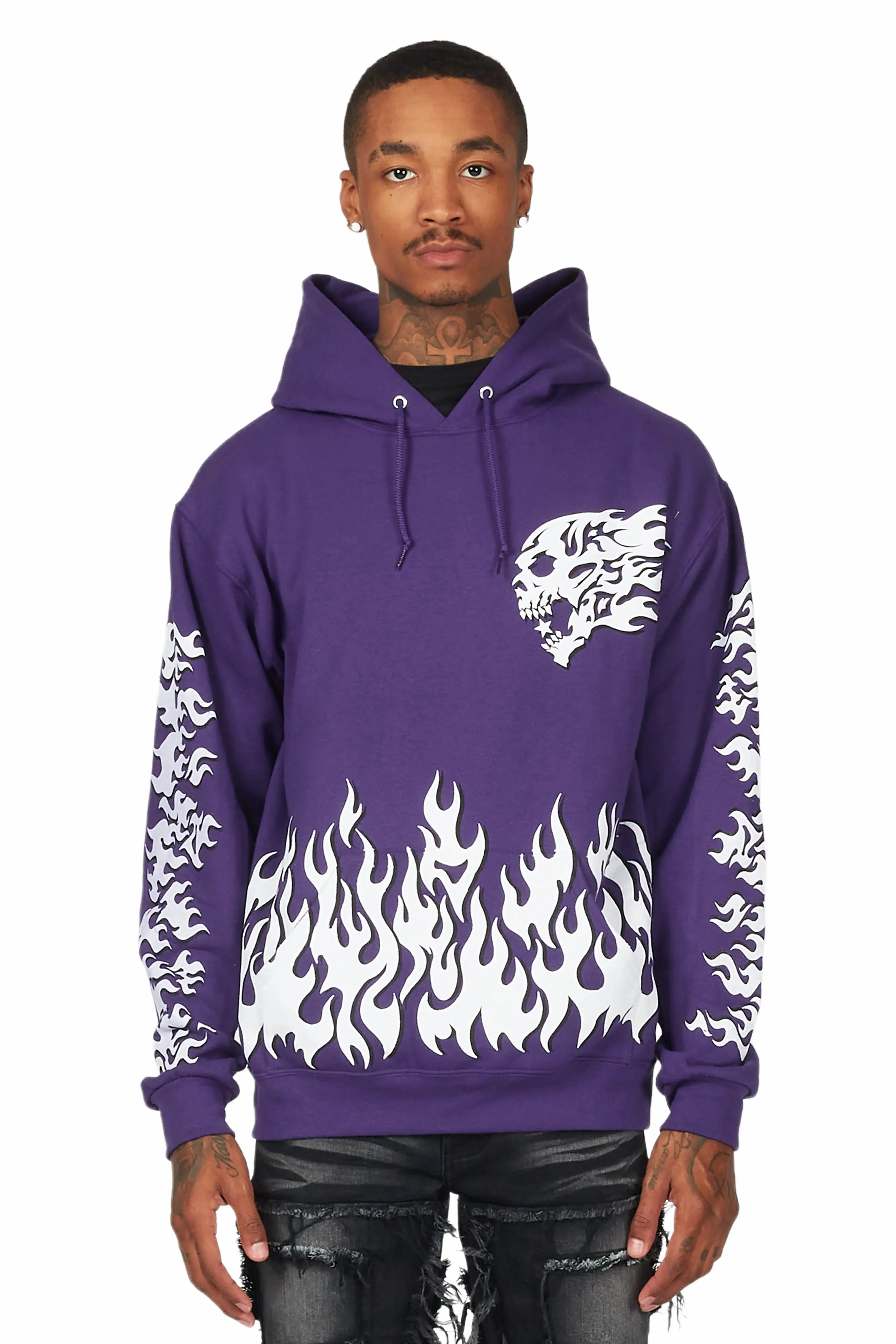 Steel Purple Graphic Hoodie