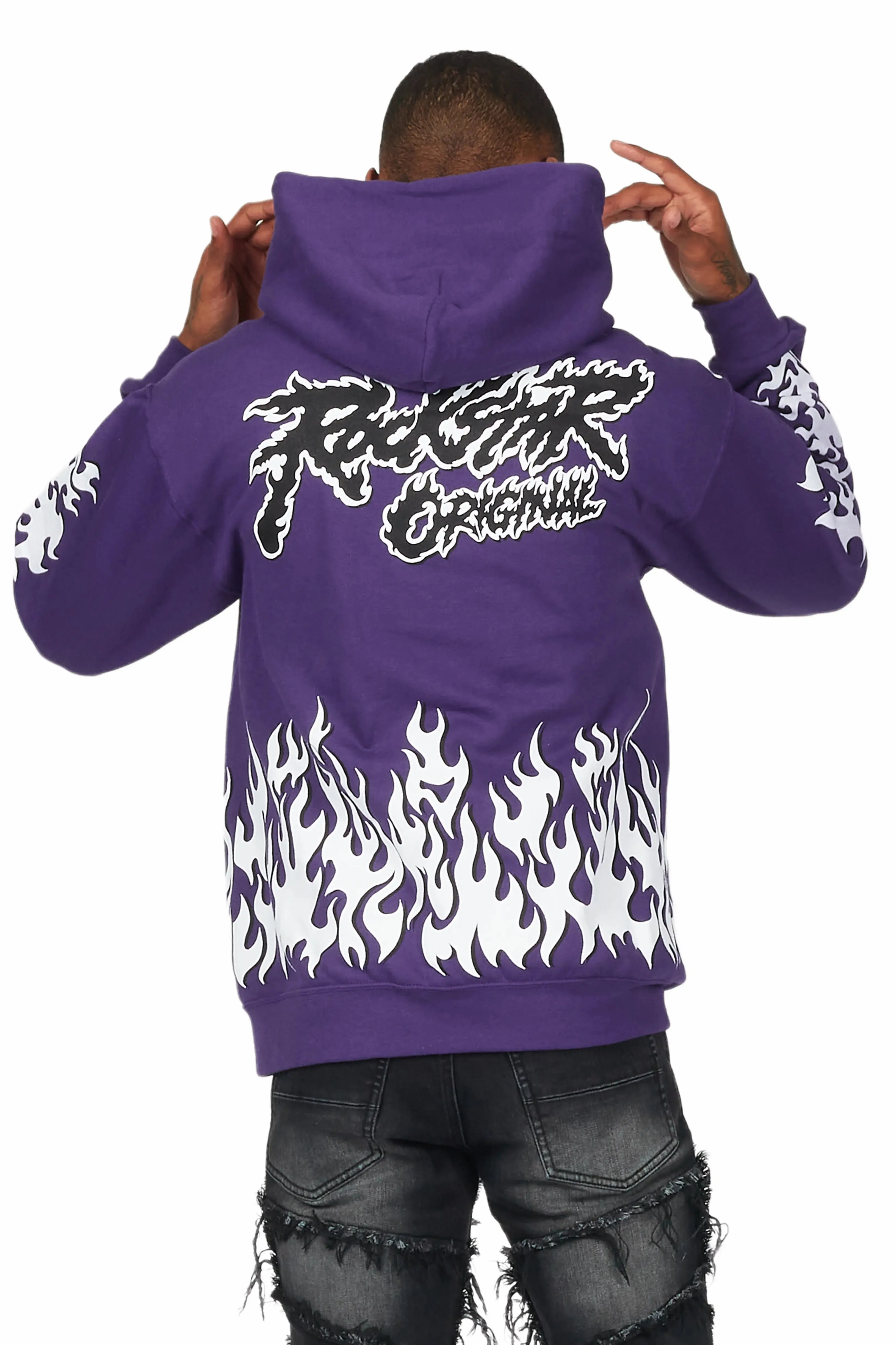 Steel Purple Graphic Hoodie