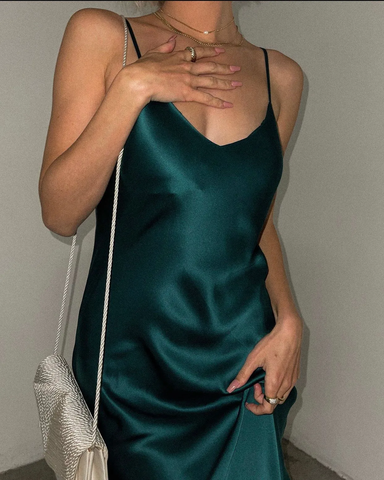 The Sunday Silk Slip Dress (Adjustable Straps and Built In Bra Cups)