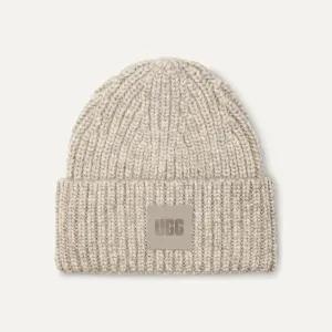 UGG Chunky Rib Beanie in Light Grey