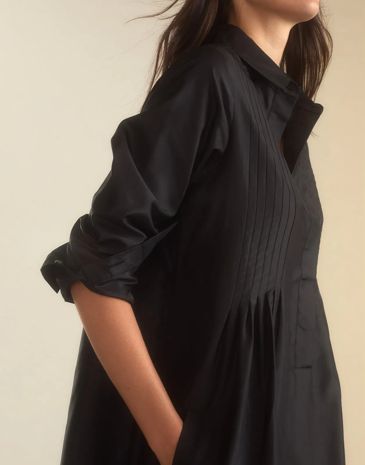 Undercover Silk Taffeta Shirt Dress