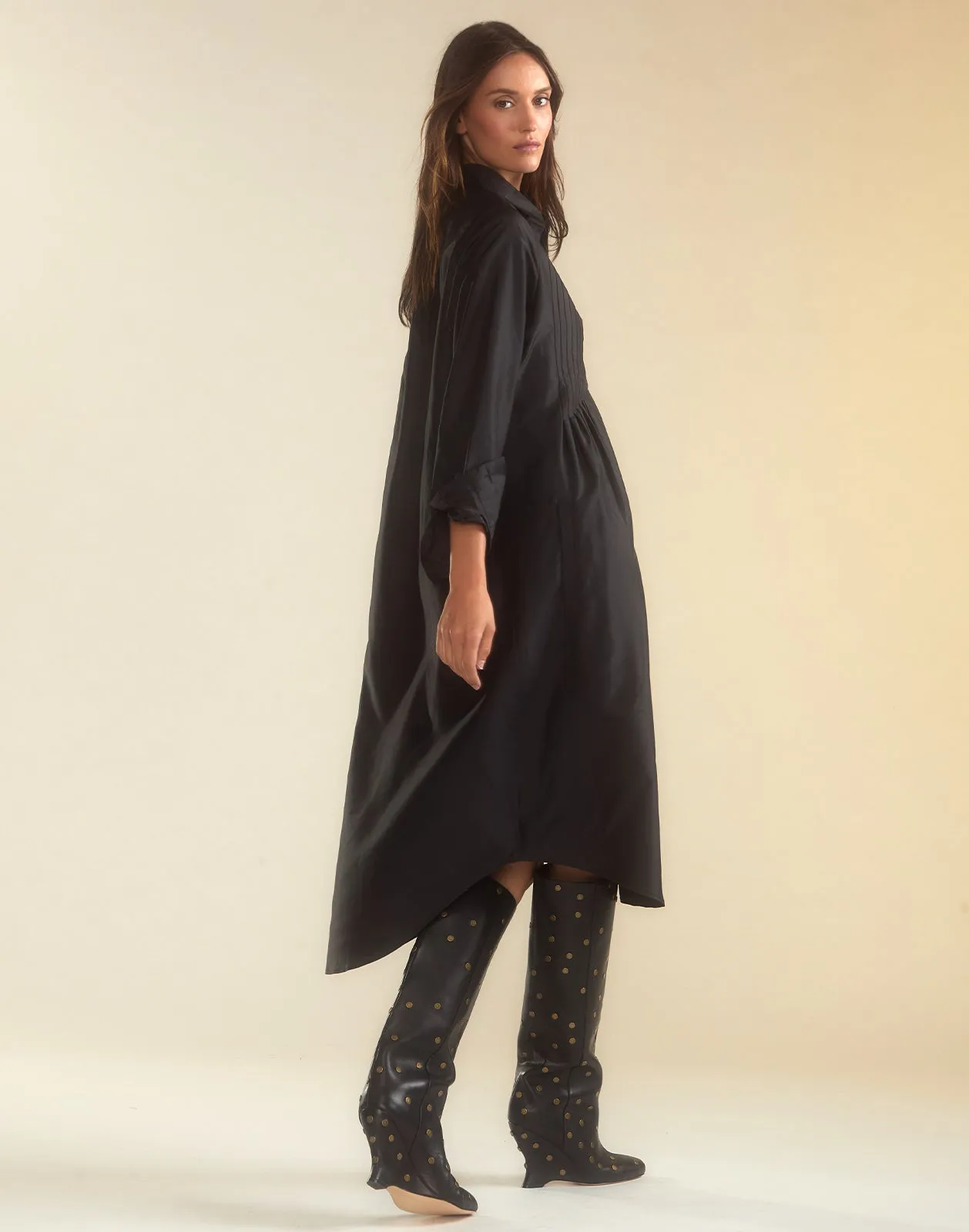 Undercover Silk Taffeta Shirt Dress