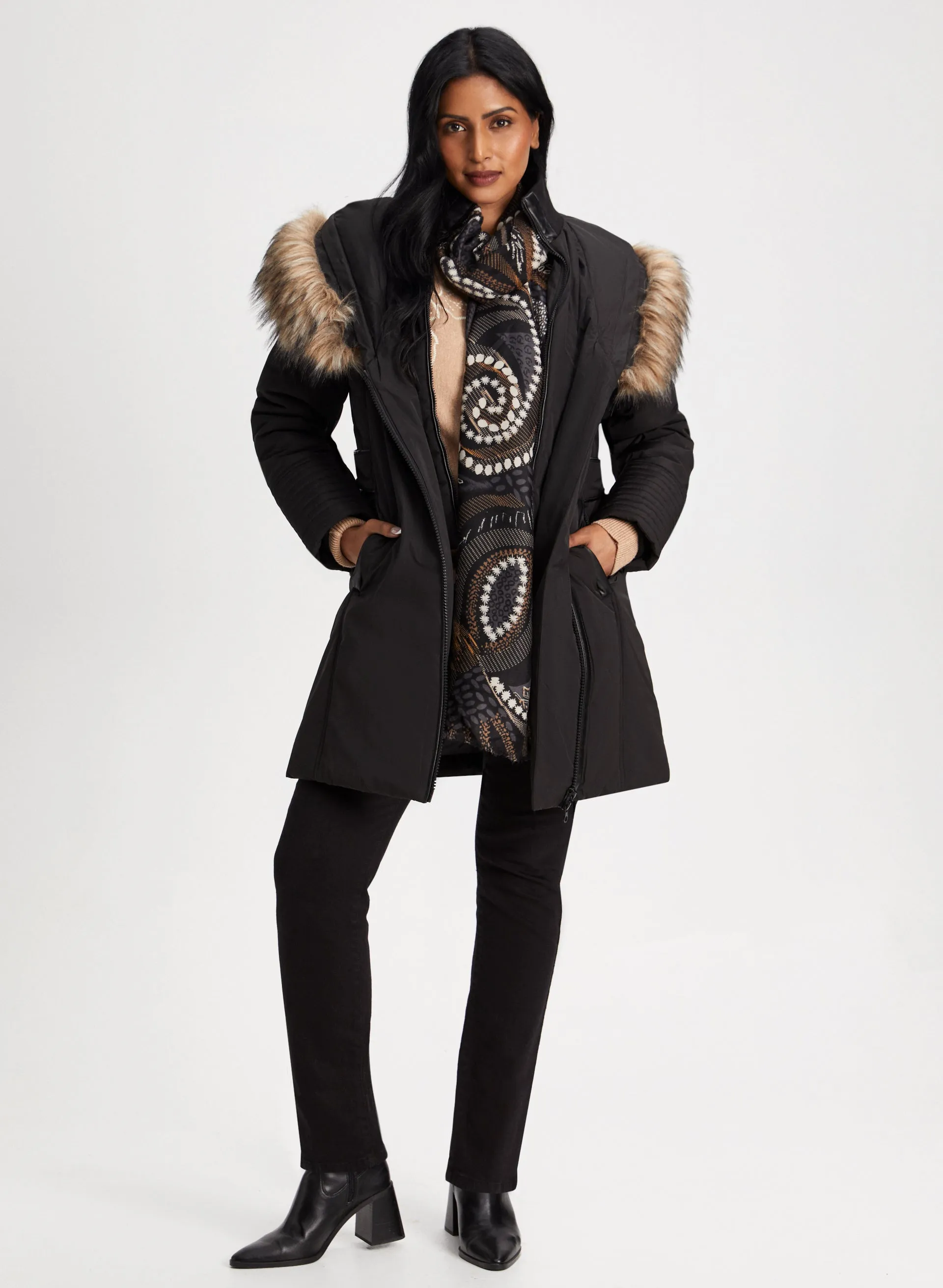 Vegan Down Faux Fur Coat